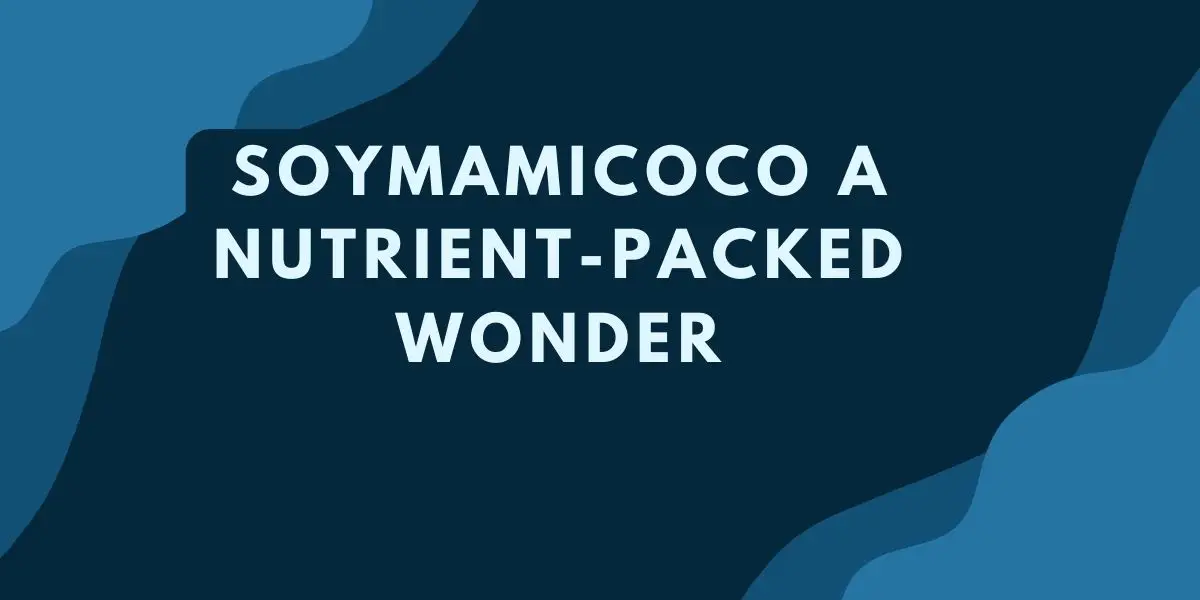 Soymamicoco A Nutrient-Packed Wonder